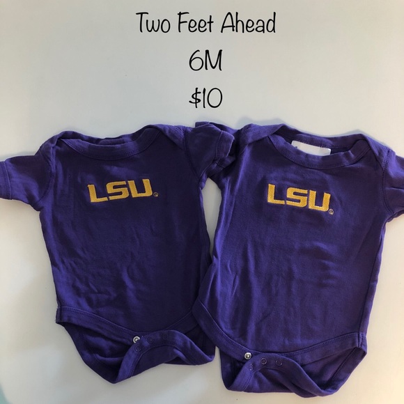 Twin Boy LSU Onesie - Picture 1 of 1